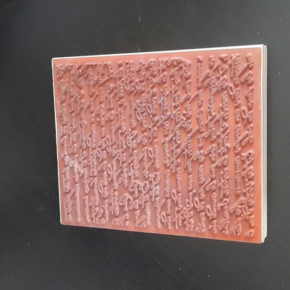 French script Background rubber stamp - Picture 2 of 3